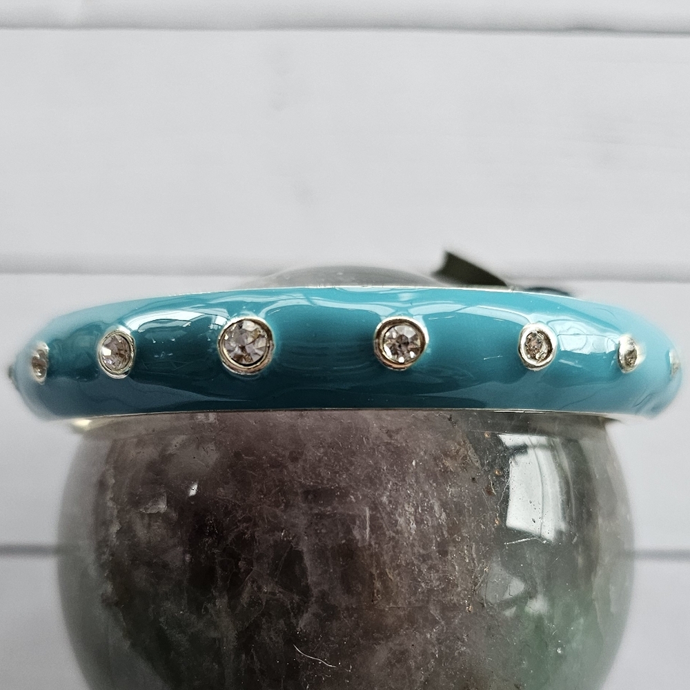 NWT Teal & Silver Sequin Bangle Bracelet